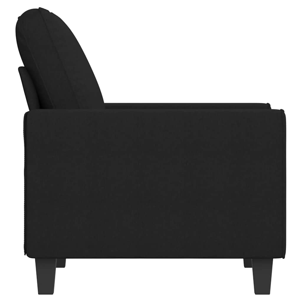Vidaxl Armchair, Black, 60 Cm, Upholstered In Fabric