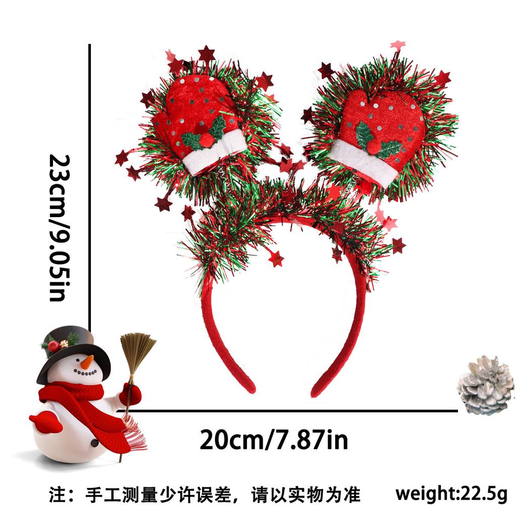 Christmas hair clip for women new year headband new year hoop on the head teenage girls accessories christmas hair band