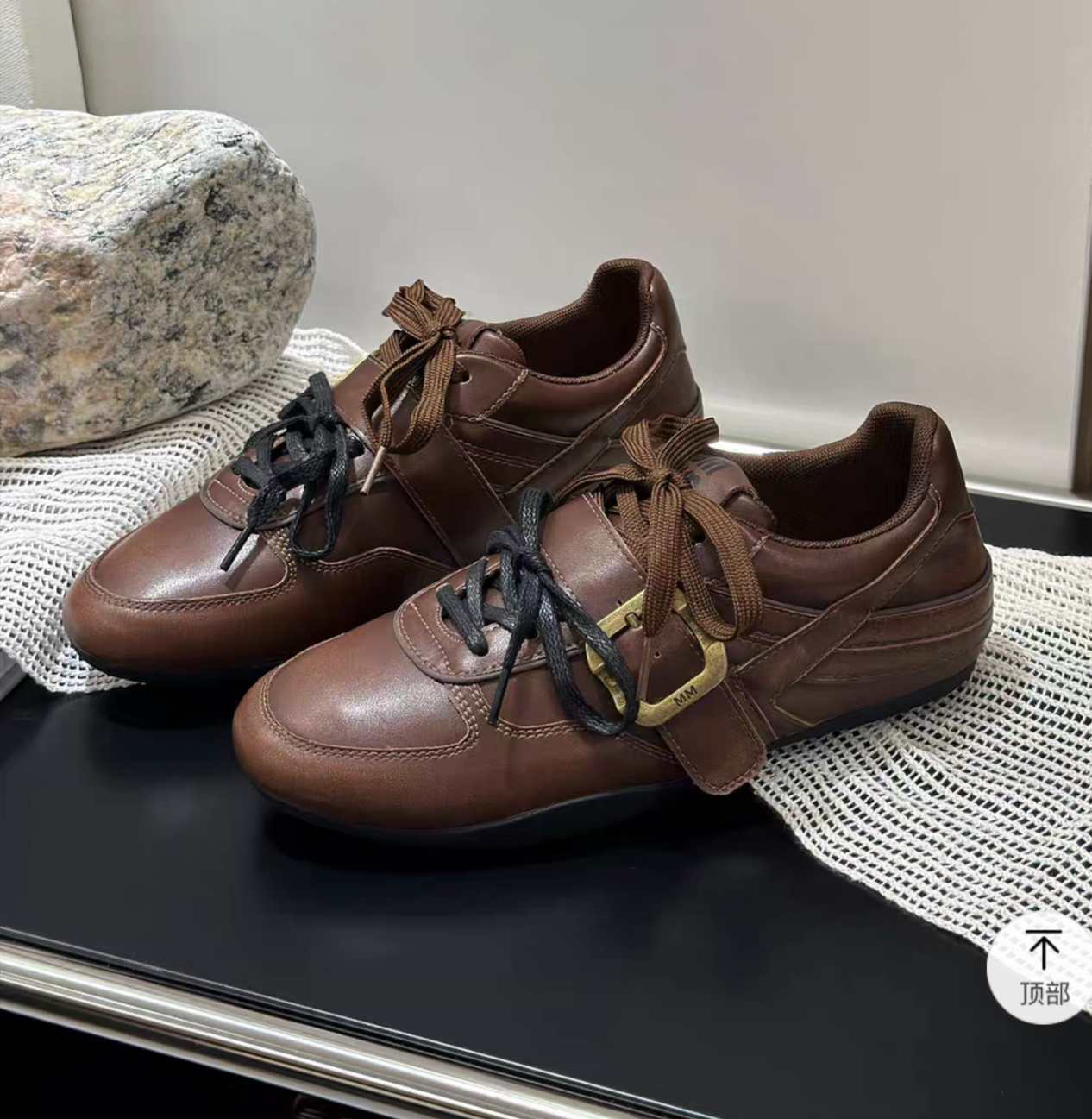 

Пряжка ремня двойные шнурки ретро женская обувь на плоской подошве модная повседневная новая осень 40