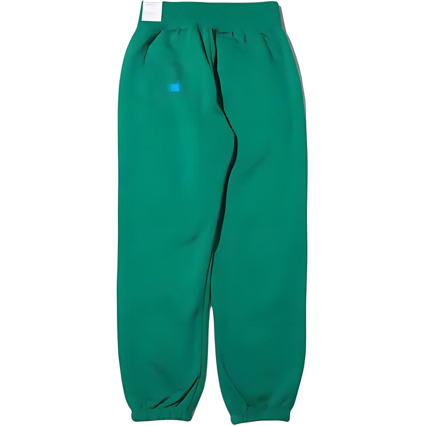 Nike Solid Color Letter Logo Print Drawstring Cuffed Oversized High Waist Fleece Knit Sports Casual Pants Women Bottoms Green DQ5888-365