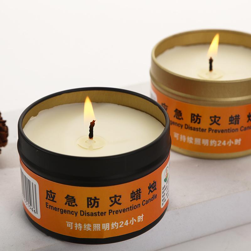 Iron Can Power Outage Emergency Disaster Prevention Candle Household Lighting Outdoor Windproof Candleless Disaster Relief Supplies Accessories