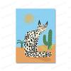 Cat Cactus Wall Art Canvas Painting Floral Garden Cactus Jungle Abstract Plant Desert Poster and Print Picture Modern Home Decor