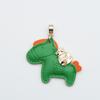 Instant Wealth Leather Keychain with Cartoon Pony Pendant for Couples – Trendy Bag and Car Accessory