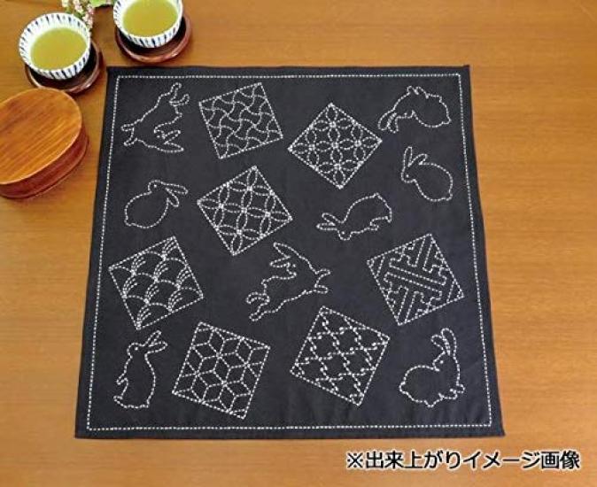 Olympus Thread Sashiko Kit Rabbit and Traditional Pattern SK314 Multi-Cloth