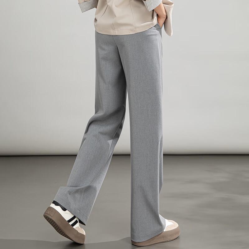 Women's High-Waisted Wide-Leg Draped Trousers