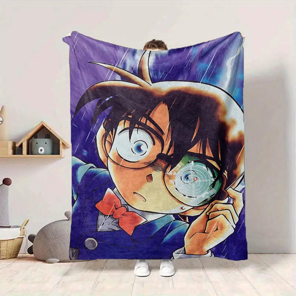 1pc Detective Conan Soft & Warm Flannel Blanket, Multi-Purpose Throw Blanket for Couch, Sofa, Office, Bed, Camping, Travel 171
