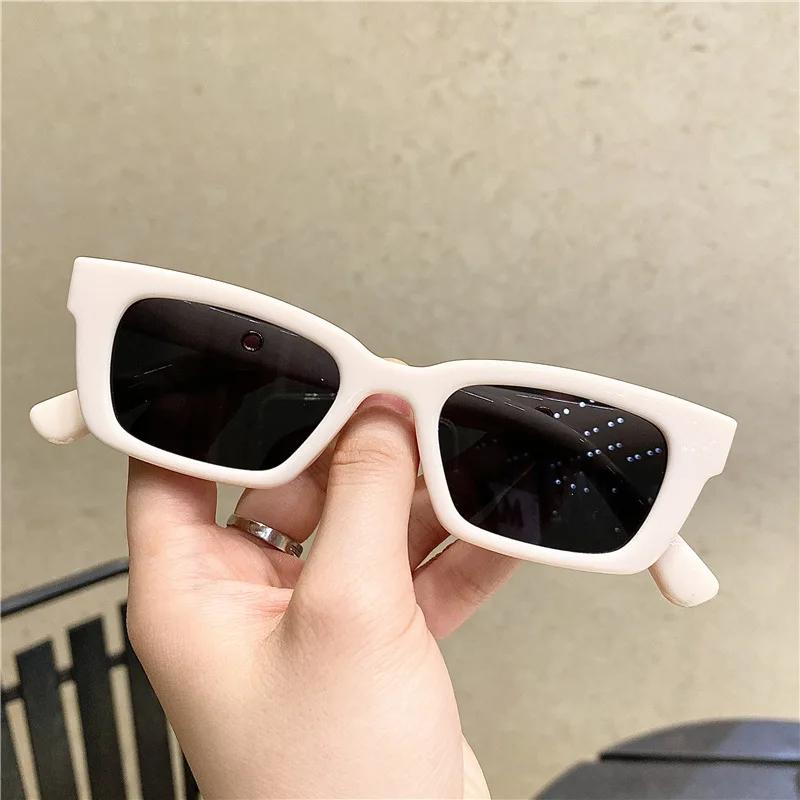New Fashion Vintage Sunglasses Women Brand Designer Retro Rectangle Sun Glasses Female Ins Popular Square Eyewear Lentes De Sol