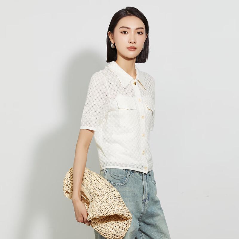 Tatux Women's Elegant Short-Sleeve Knit Cardigan