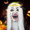 Halloween Funny Bald Big Head Set Horror  Funny Props Latex Mask