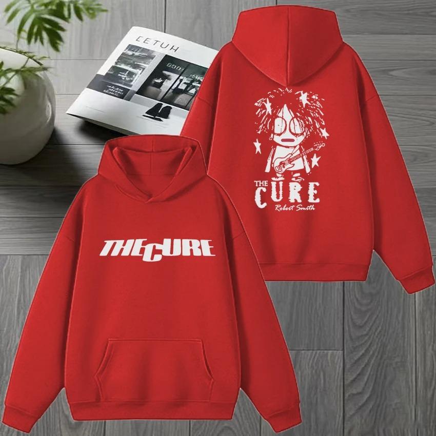 Rock Band THE CURE 90s Alternative Rock Double Sided Print Streetwear Unisex Vintage Hip Hop Hoodie Men Women Fleece Sweatshirt