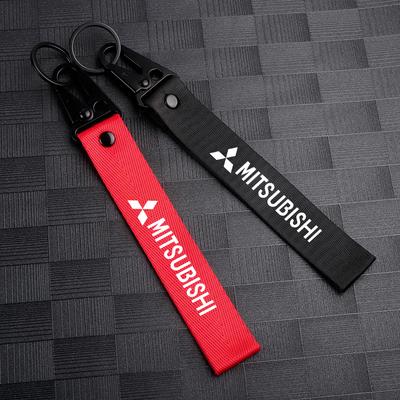 Car Remote Keychain Leather Keyring Auto Key Chain Pendant Accessories For 9 Ralliart X EX ASX Colt Outlander Pajero