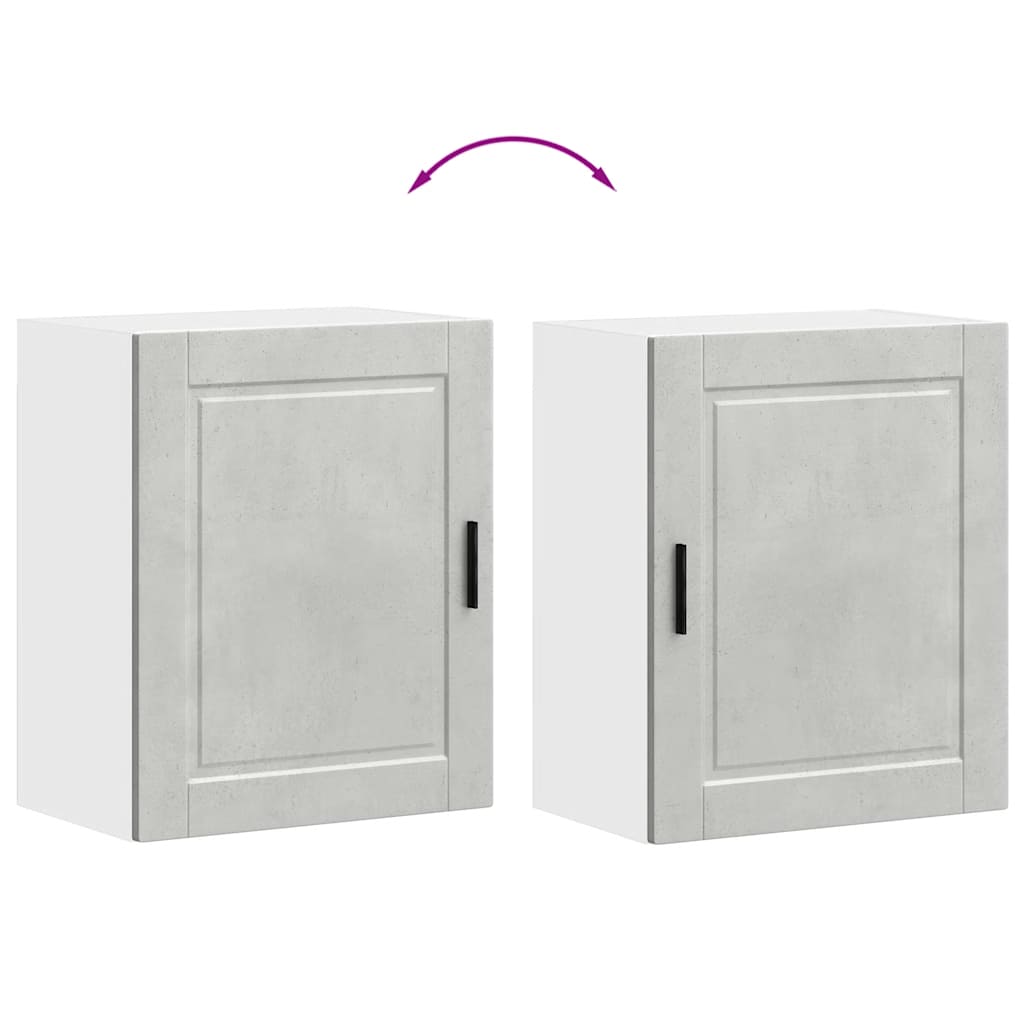 Kitchen Wall Cabinets 2 pcs Porto Concrete Grey Particleboard