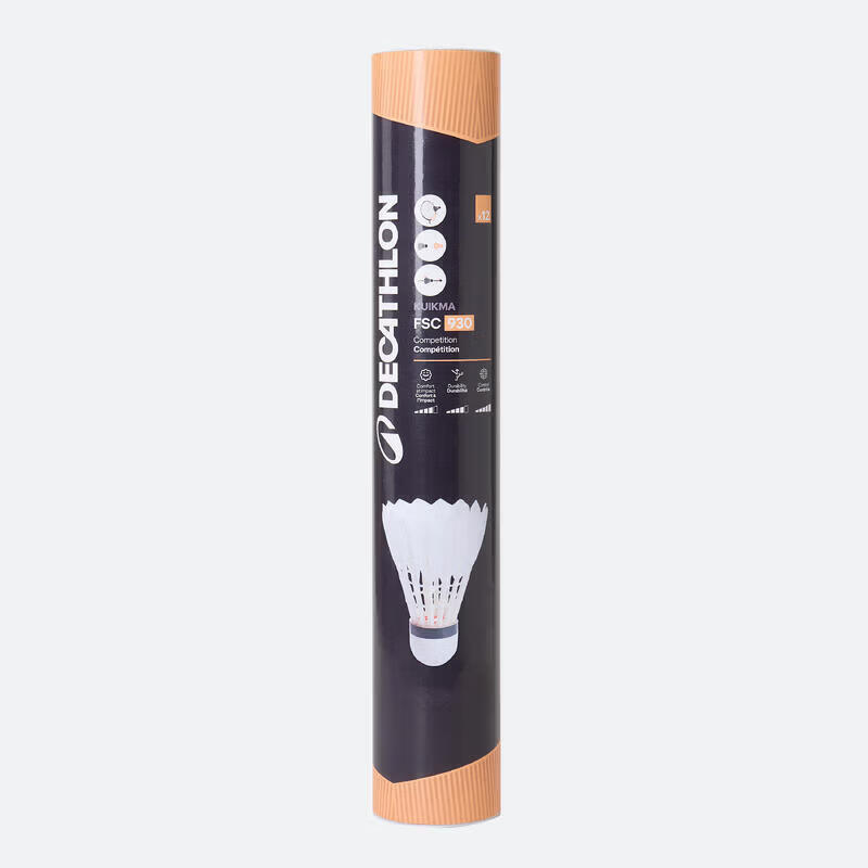 Decathlon PERFLY Goose Feather Badminton Shuttlecocks FSC930