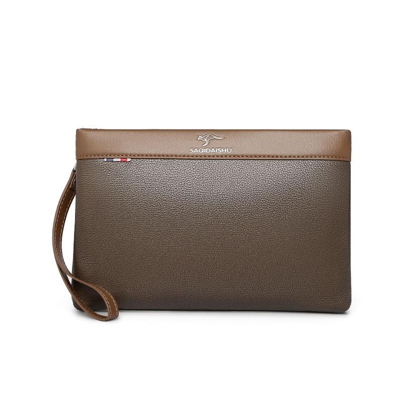 Men's Genuine Leather Underarm Mobile Phone Bag Clutch Bag Business Commuter Long Wallet First Layer Cowhide Bag