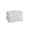 Quilted Floral Makeup Bag for Women, Travel Skincare & Toiletries Storage, Large Capacity & Soft Design