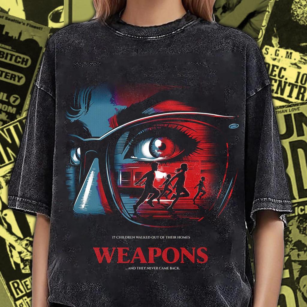 Waffen Film Shirt, Zach Cregger Film Tee, Horrorfilm T-Shirt, Barbaren Regisseur, Gruseliges Kino Geschenk, Thriller Kultfilm Shirt WE002