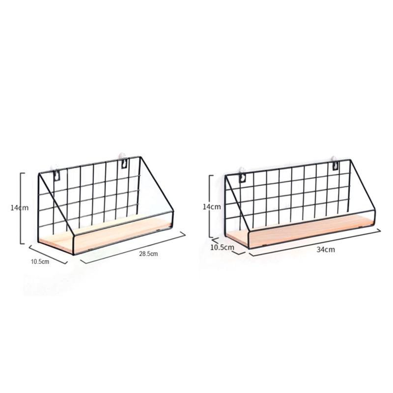 Buy Wooden Iron Art Wall Hanging Storage Rack Home Decor at affordable