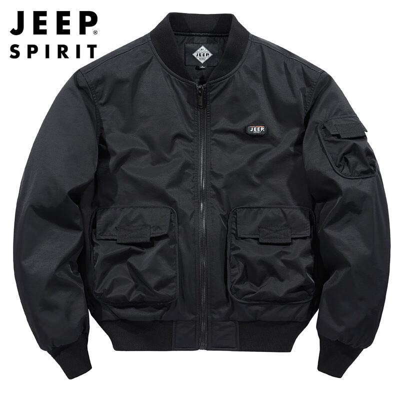 JEEP SPIRIT Men's Baseball Collar Bomber Jacket