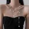 Women Baroque Pearl Necklace for Women Girls Chic Aesthetic Multiple Styles Wearing Party Dress Necklace Jewelry Gift