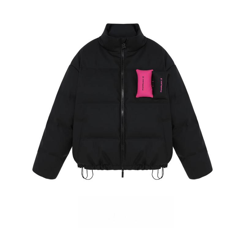 

Новое зимнее утепленное хлопковое пальто с воротником-стойкой для мужчин, короткое свободное пальто для пар для женщин XL