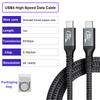 USB4 Cable 80Gbps 240W 4K 144Hz Type C Fast Charging Thunderbolt 3 USB 4.0 USB C To C Data Transfer Cable For Laptop