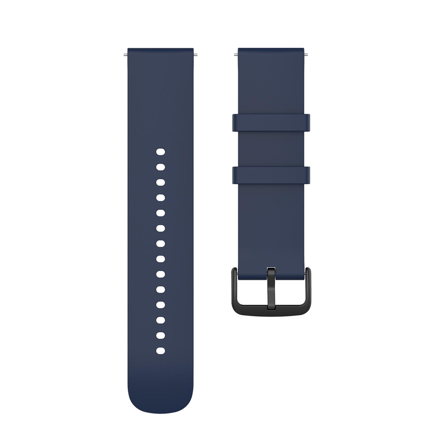 

Силиконовый ремешок 22 мм для Xiaomi Huami Amazfit GTR 3 2 2e/GTR 47 мм/Pace Stratos 3 2 2S, сменные ремешки для часов Xiaomi Haylou RT LS05S 22mm полуночно-синий