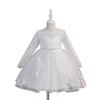 Children's Long Sleeve Lace Princess Dress – Formal Flower Girl Wedding and Party Performance Outfit