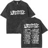 Vintage Washed Rapper Yeat Double Sided Print Tshirts Lyfestyle  T Shirt Men Women Hip Hop Fashion Trend Tshirt Streetwear