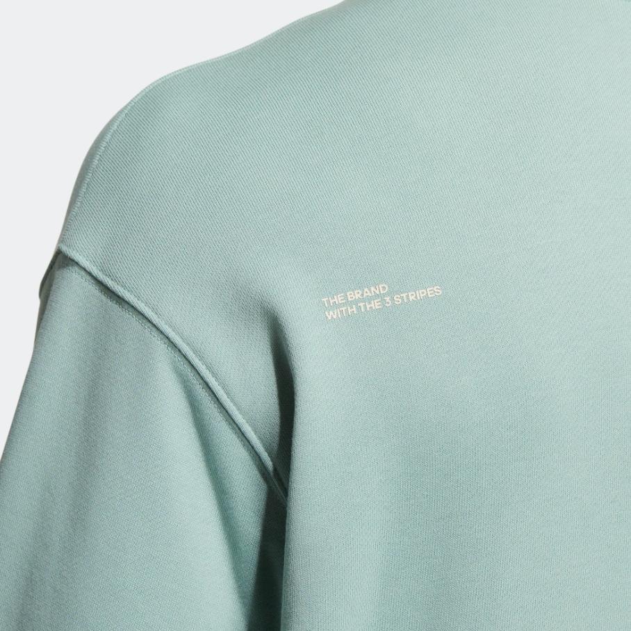 Adidas Originals Adicolor Crew Neck Sweatshirt With Front Print Unisex Tops Teal HS1996