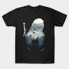 Men Black Print T-shirt Wild Hunt No-Cut Heat Transfer Print Cotton Tshirt