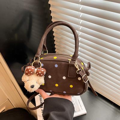 2026 Frühling Fashi Gepunktete Damenhandtaschen Koreanischer Stil Trend Schleifenknoten Umhängetaschen Neue Vielseitige Lässige Umhängetasche