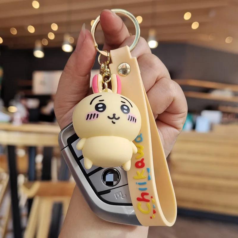 Chikawas Schattige Pop Hachiware Konijn Hanger Auto Hanger Sleutelhanger Cartoon Kawaii Tas Hanger Kinderen Kleine Cadeau beige