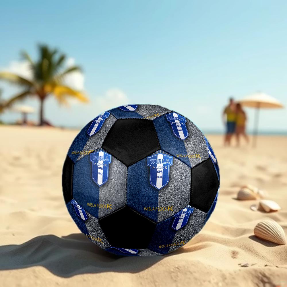 TAGLIA 5 Pallone da Calcio Wisła Płock Colorato Per Tutte le Età Cucito a Macchina PVC Pronto per la Competizione Resistente Alta Rimbalzo