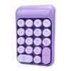 Wireless Number Pad 18 Key 2.4G Numeric Keypad Financial Accounting Numpad Keyboard for Home Business Work Purple