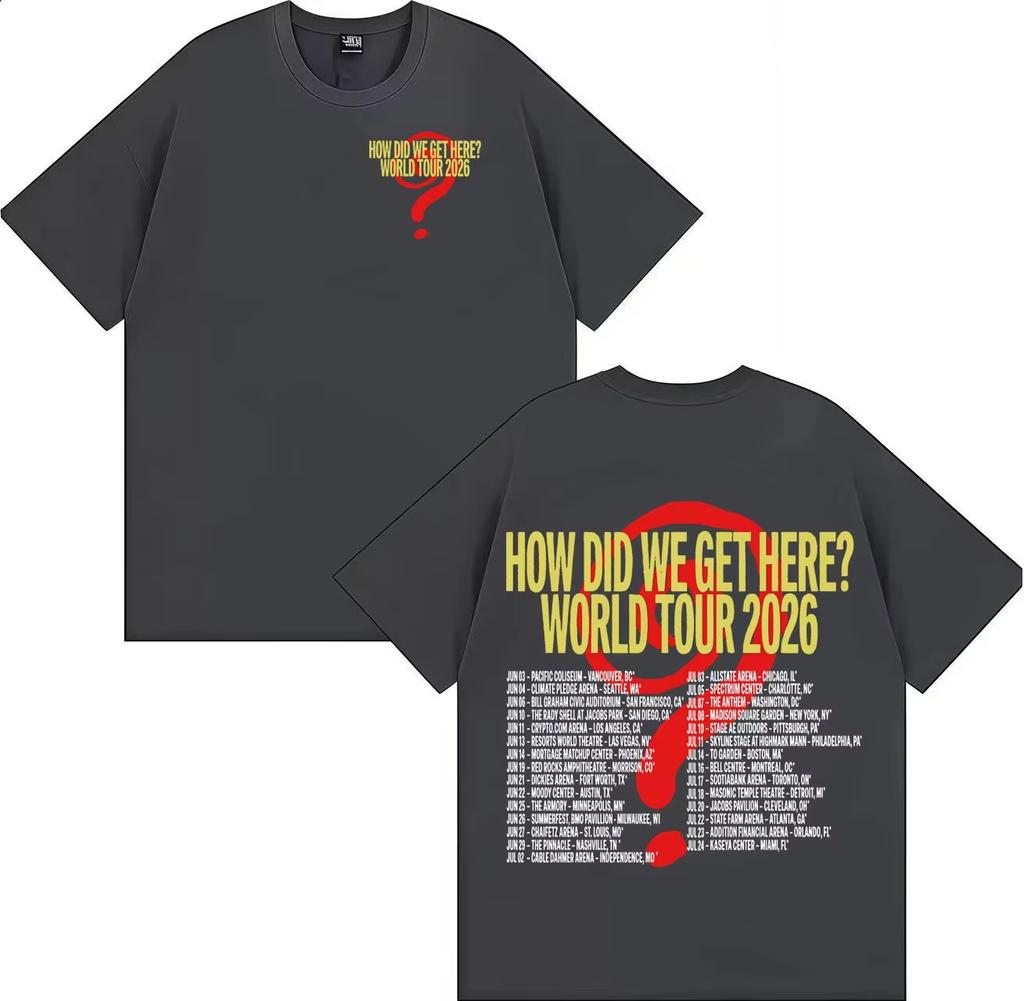 Streetwear Louis Tomlinson How Die We Get Here Double Sided Print Tees Pure Cotton TShirts Hip Hop 2026 Tee Shirt Streetwear