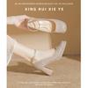 A straight buckle platform fine flash spring new high heels Mary Jane premium sense square toe block heels women