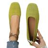 Fashion New Women Squaer Toe Flat Shoes Solid Color Knitted Slip on Shoes Casual Breathable Ballet Flats Women Flats Shoes Loafers Women