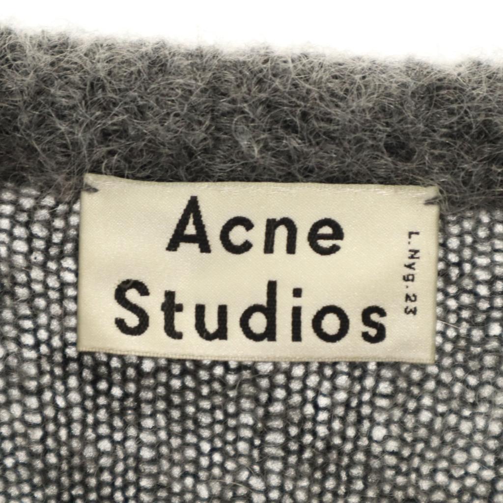 Acne Studios Wool Blend Long Sleeve Knit S Gray Sweater Women Used