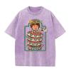 Vintage "Hugs" Snake Boy Print Washed Brown Retro Funny Casual T Shirt