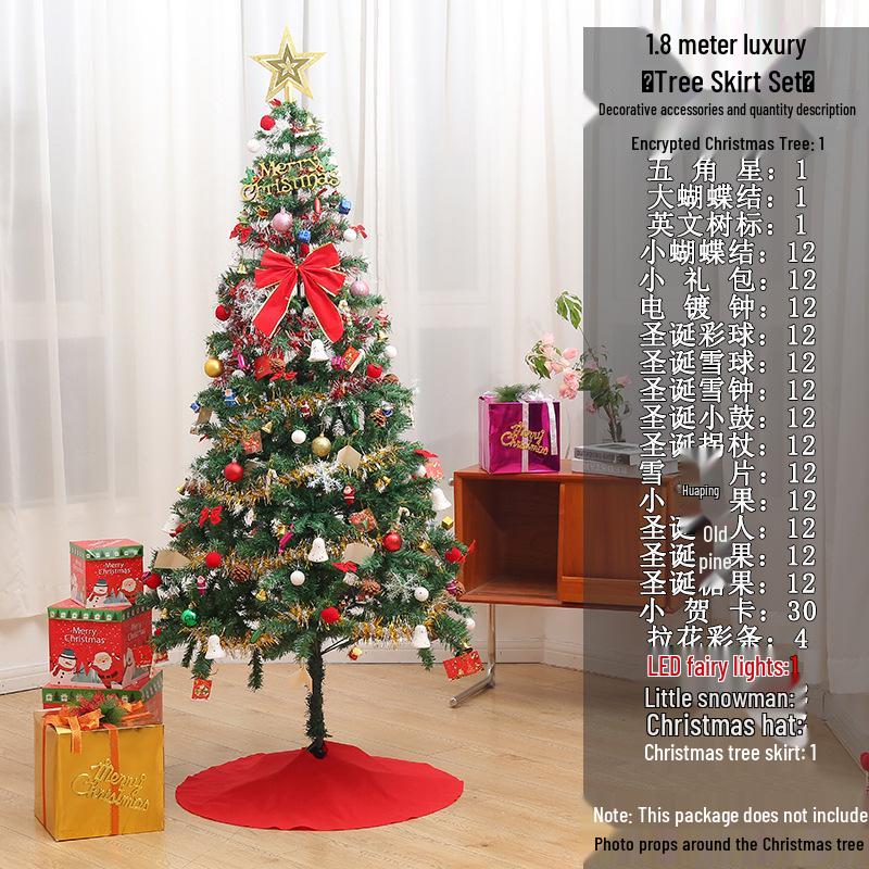 Christmas Tree Set with Window Decorations (60cm, 1.2m, 1.5m, 1.8m, 2.1m)