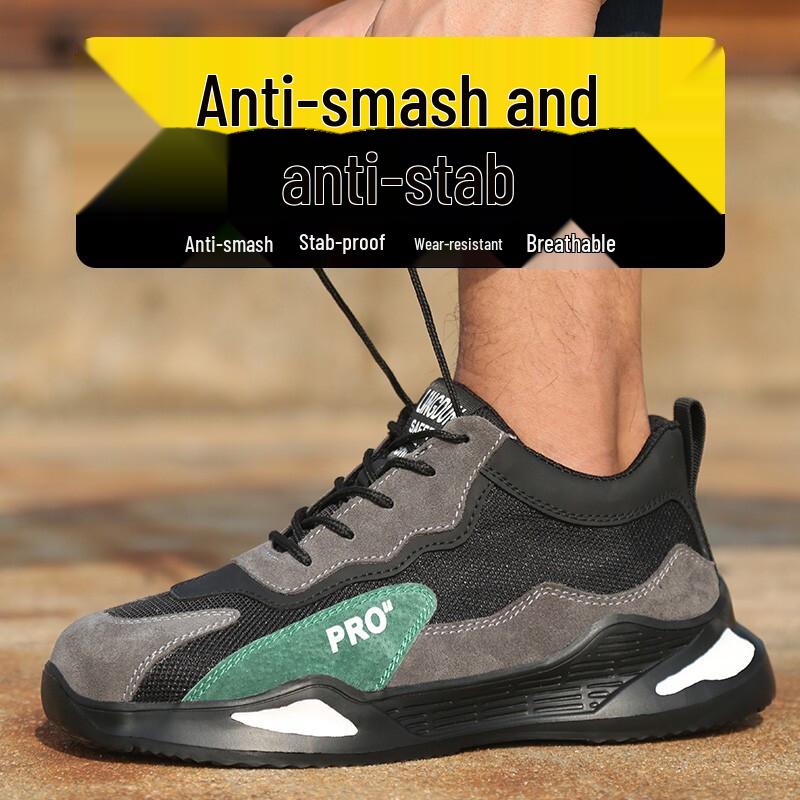 Lao Guanjia Men's Black Steel Toe Safety Shoes 248