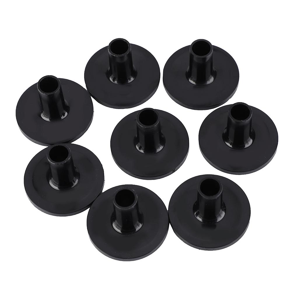 8 Pcs Plastic Black Drum Long Cymbal Sleeves Musical Instruments Accessory