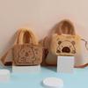 1 Piece Cute Crossbody Bag Animal Capybara Plush Handbag Cartoon Shoulder Bag For Children Couple Gifts