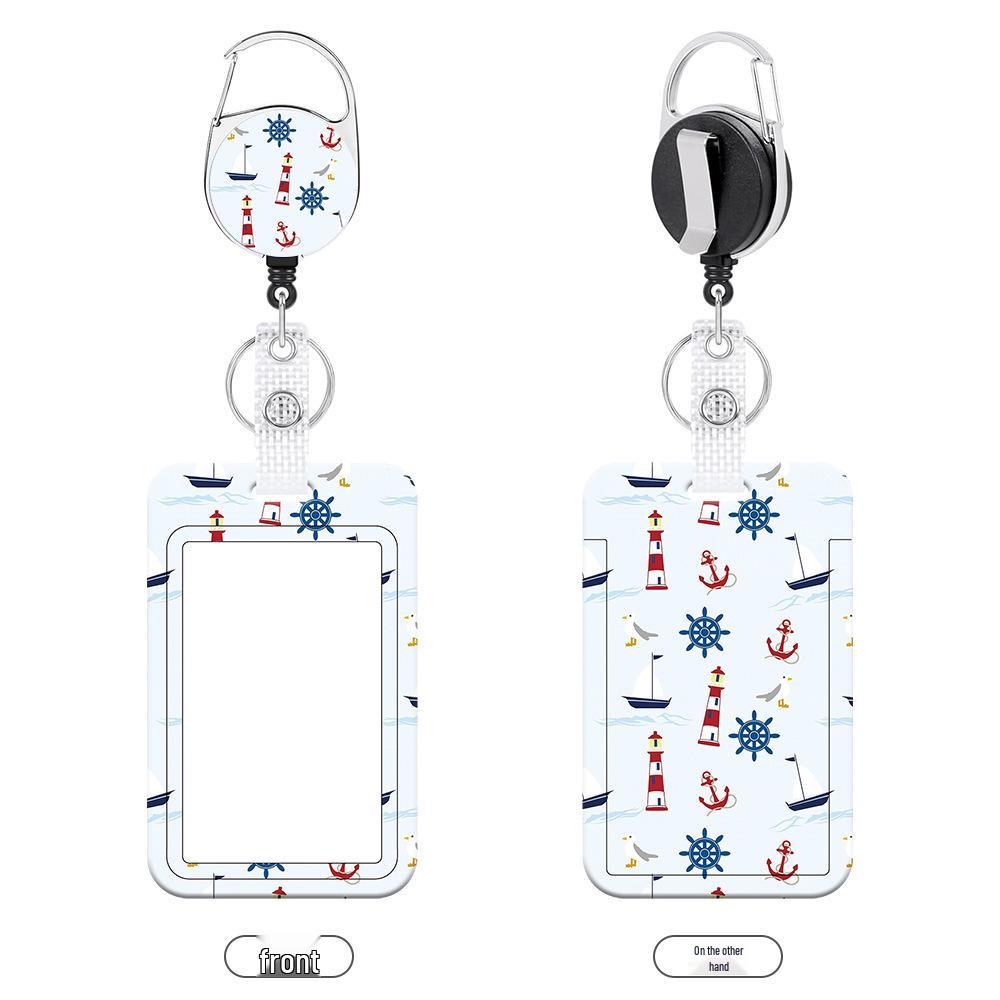 Retractable Badge Holder with Neck Lanyard - UV Protection for Employee ID, Name Tag, or Bus Card