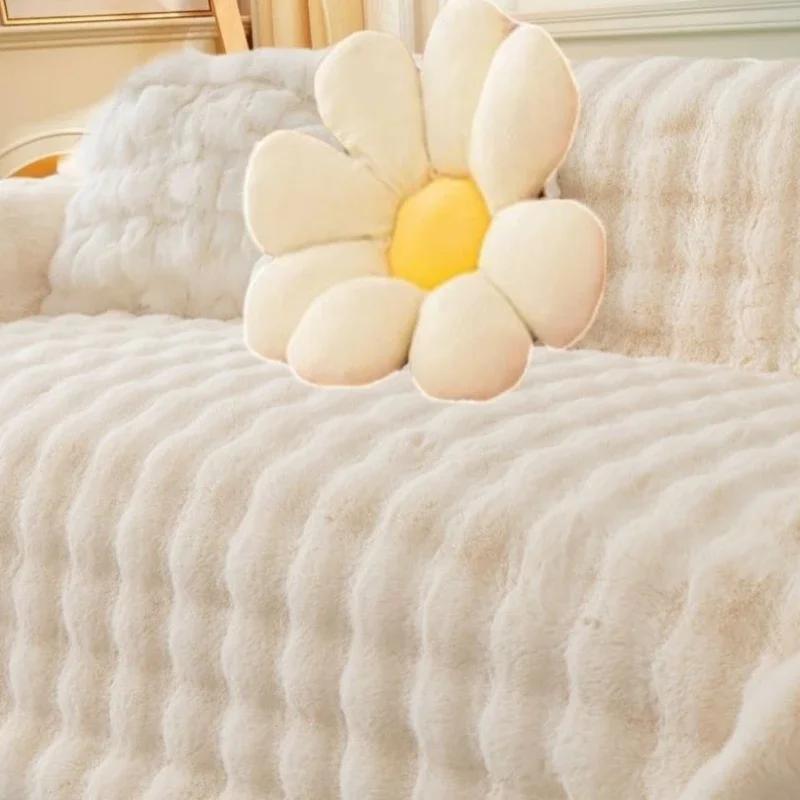 

Легкие роскошные толстые плюшевые чехлы для диванов на 1/2/3/4 места, прочные чехлы для диванов в форме буквы L, защитные полотенца для диванов, коврики для скамеек, чехлы 70x70cm 1pcs