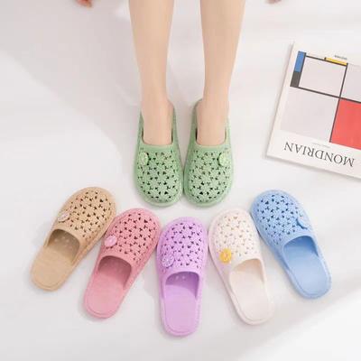 2024 New Cool Slippers Women's Summer Bag Head Half Slippers Sandals Soft-soled Hole Shoes Fashion Lazy Home