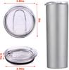 20-ounce water cup replacement thin lids (3-pack), 2.7-inch cup mouth, non-slip silicone leak-proof sliding lids compatible with multiple brands