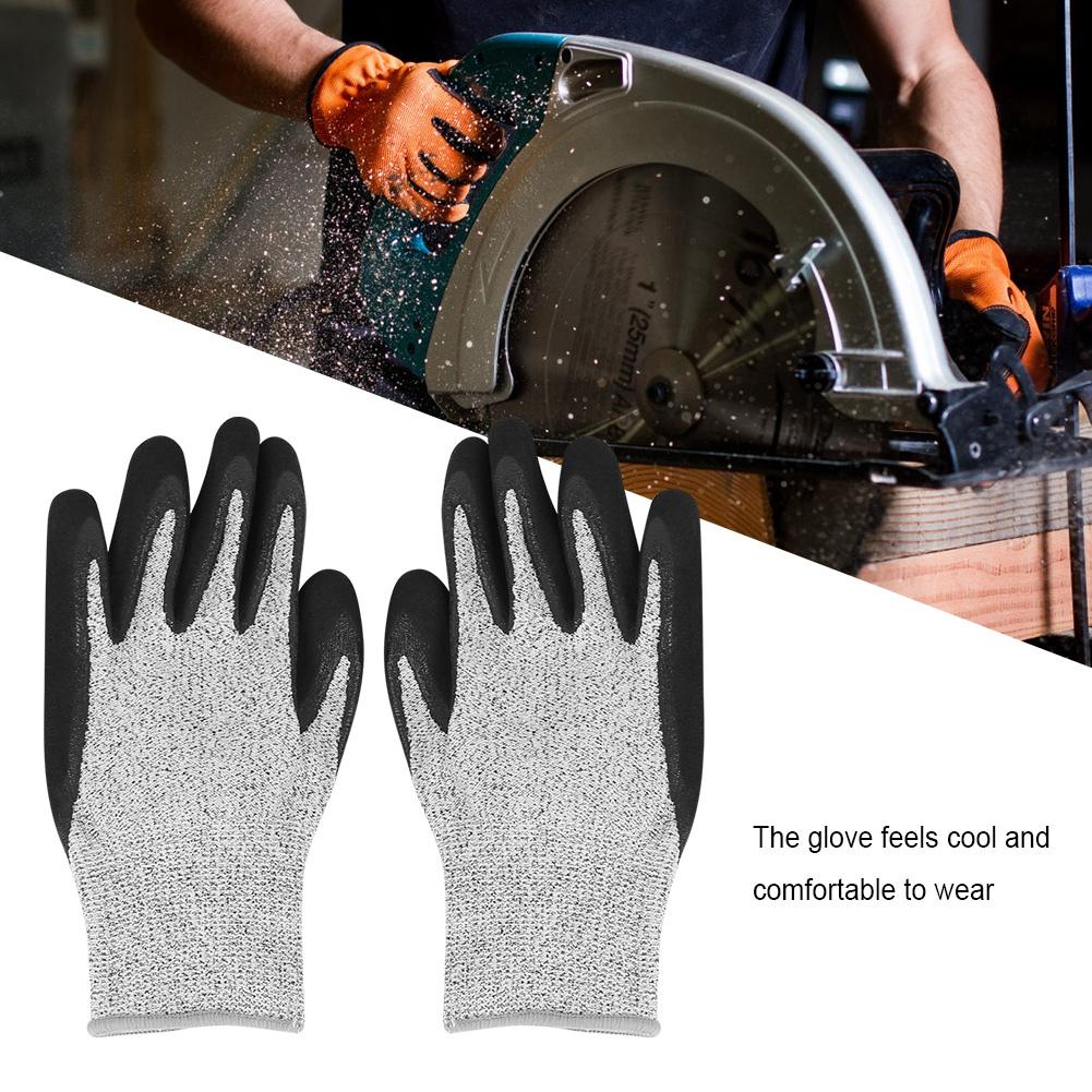 1 Pair Cut Resistant HPPE Gloves Wear Resistant Working Gloves Metal Manufacturing Supplies