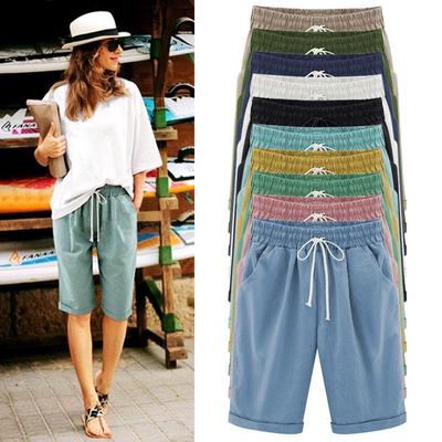 Plus-Size Women's Summer Casual Outer Shorts - Lightweight, Loose-Fit for European & American Styles