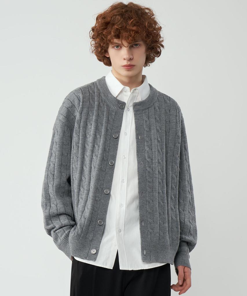Untapped Studio [2Pack] Oversized Cable Round Knit Cardigan 4 Colors